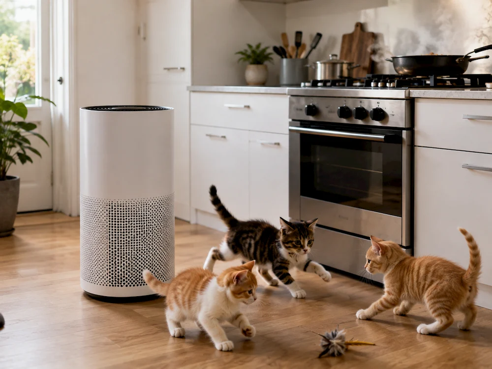 air purifier kitchen cooking odors and cats