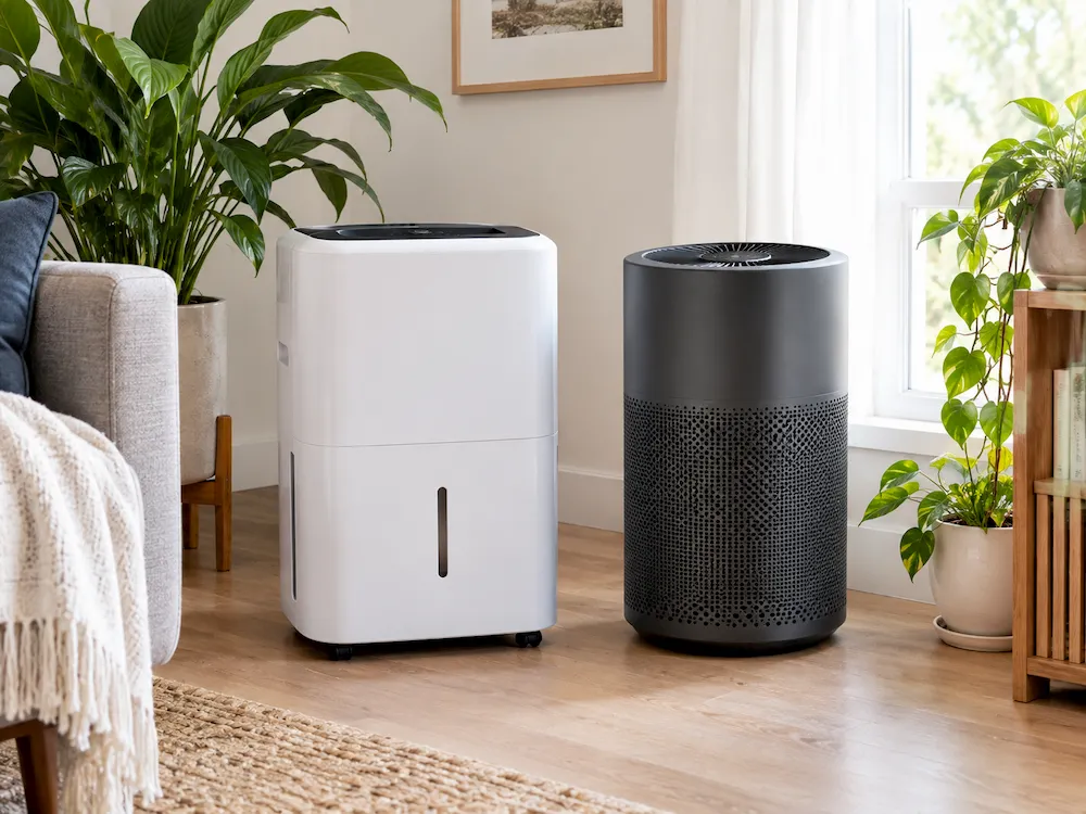 Dehumidifier and Air Purifier side by side